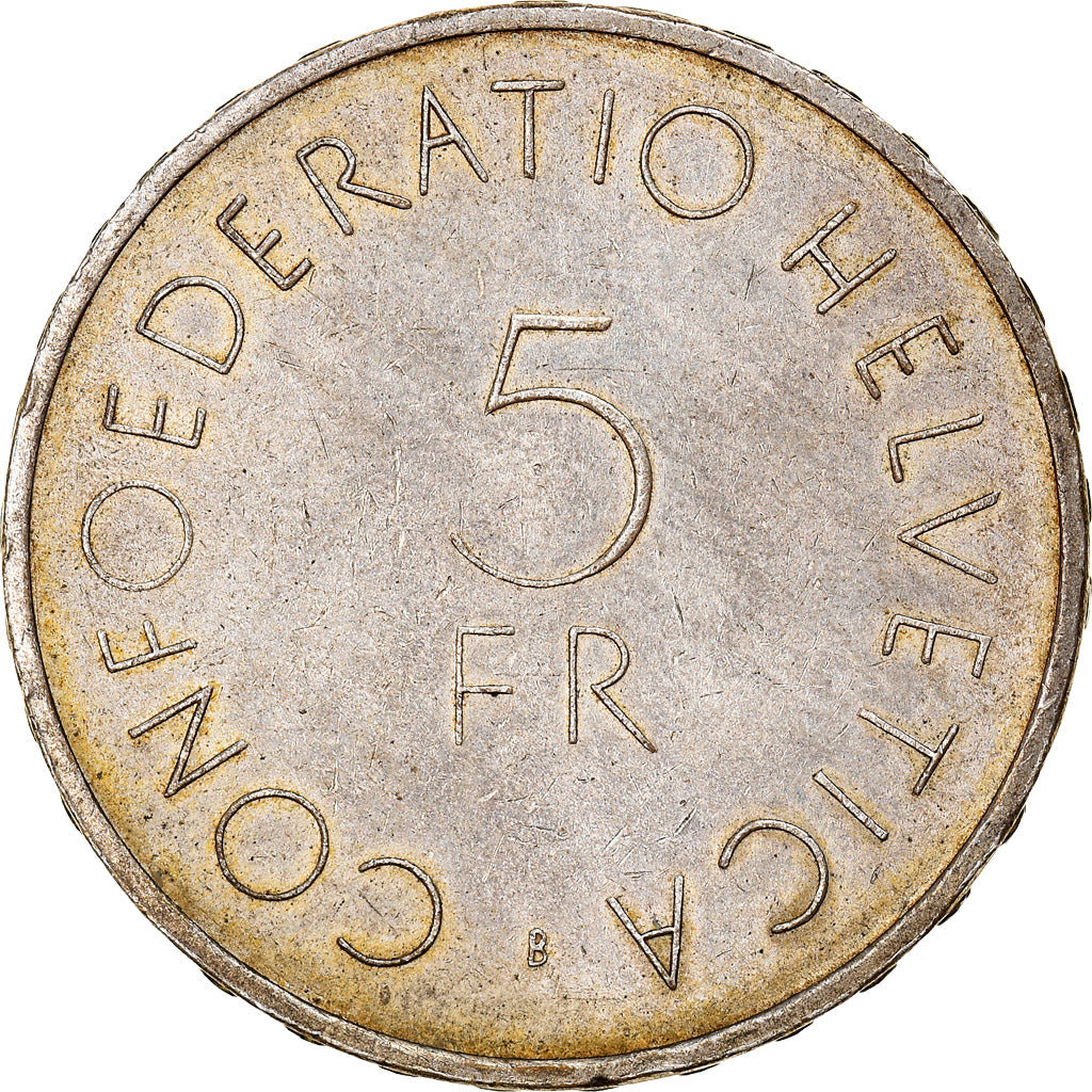 Coin, Switzerland, 5 Francs, 1963, Bern, VF(30-35), Silver, KM:51