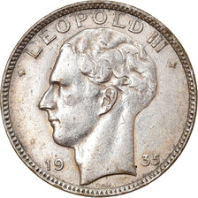 Coin, Belgium, 20 Francs, 20 Frank, 1935, VF(20-25), Silver, KM:105