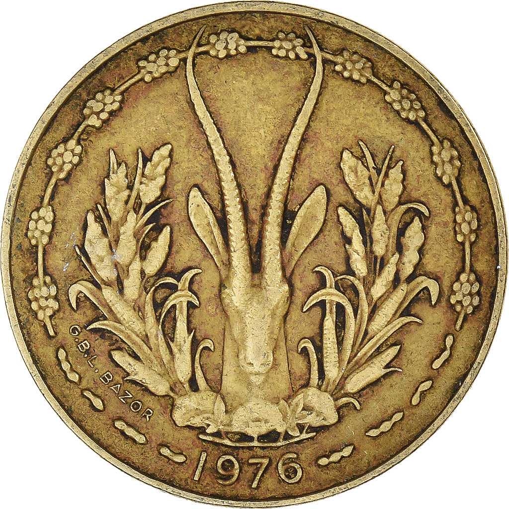 Kraje Afryki Zachodniej, 10 Francs, 1976