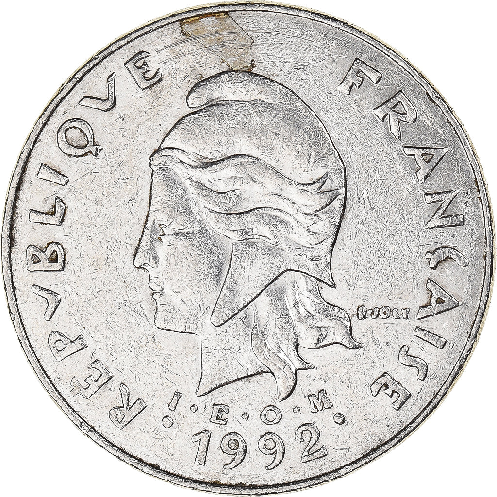 Moneta, Nuova Caledonia, 50 Francs, 1992