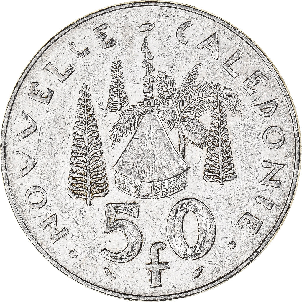 Moneta, Nuova Caledonia, 50 Francs, 1992