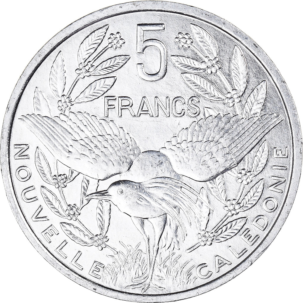 Moneta, Nuova Caledonia, 5 Francs, 2008