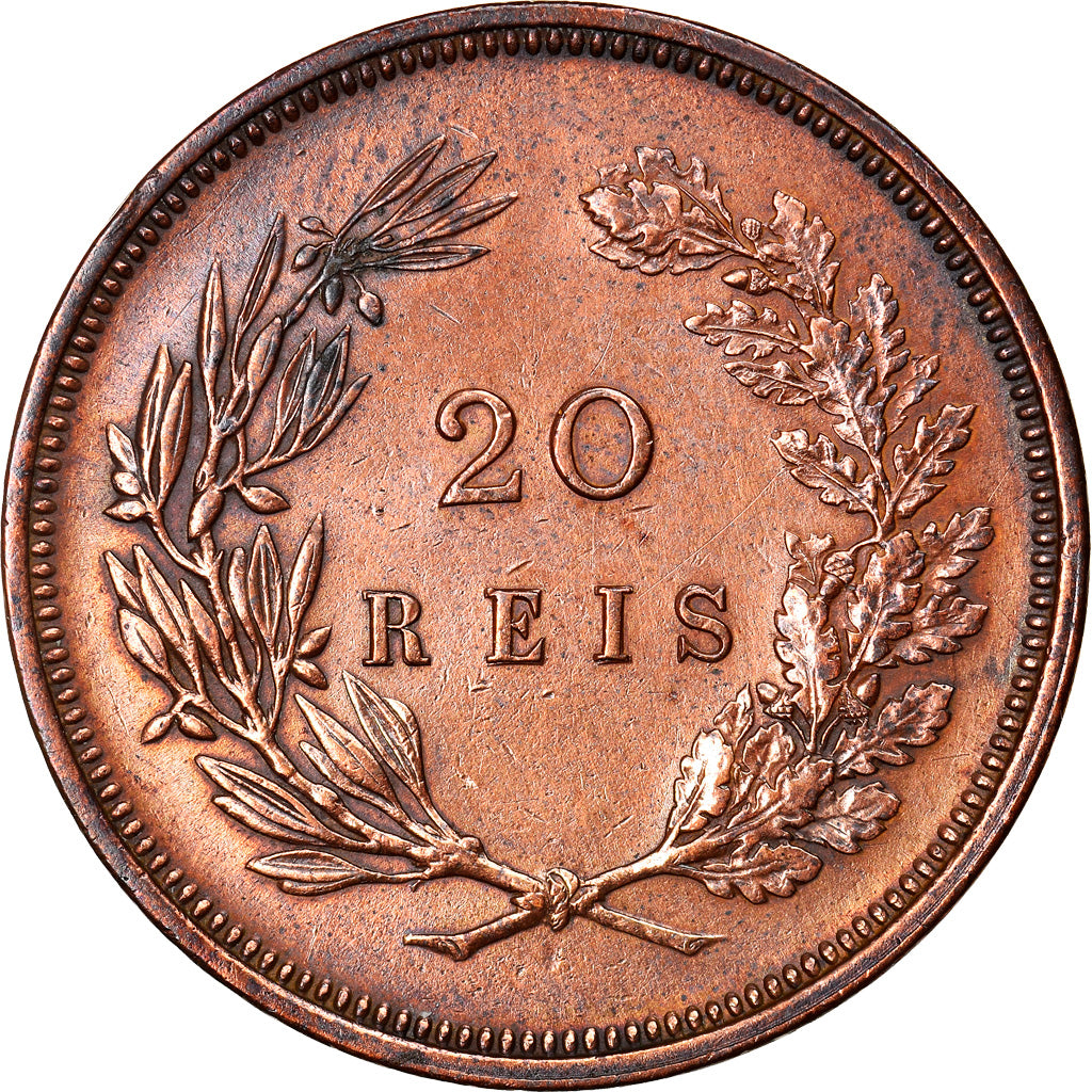 Moeda, Portugal, Carlos I, 20 Reis, 1892, Paris, EF(40-45), Bronze, KM:533