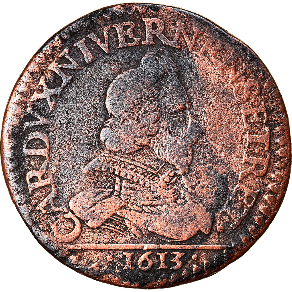 Münze, FRENCH STATES, NEVERS & RETHEL, Charles of Gonzaga, 2 Liard, 1613
