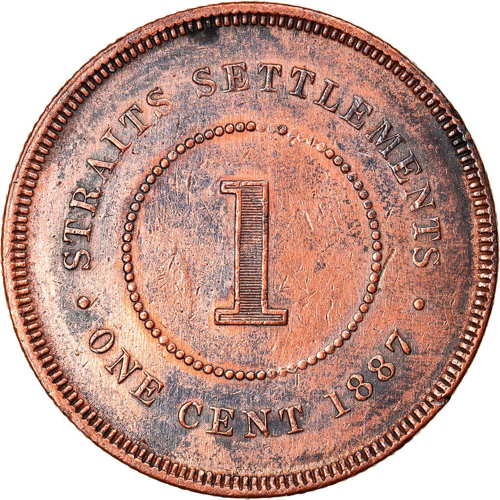 Coin, Straits Settlements, Victoria, Cent, 1887, Paris, VF(30-35), Bronze, KM:16