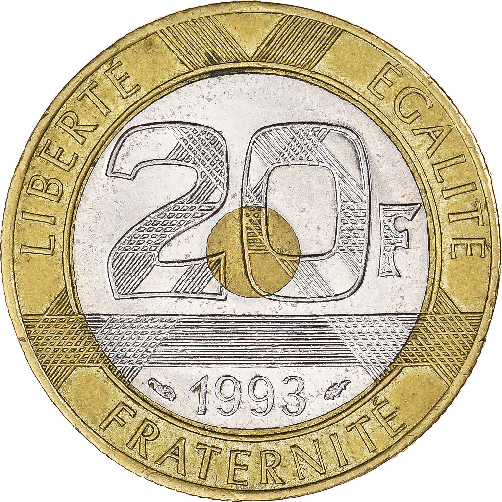 Coin, France, 20 Francs, 1993