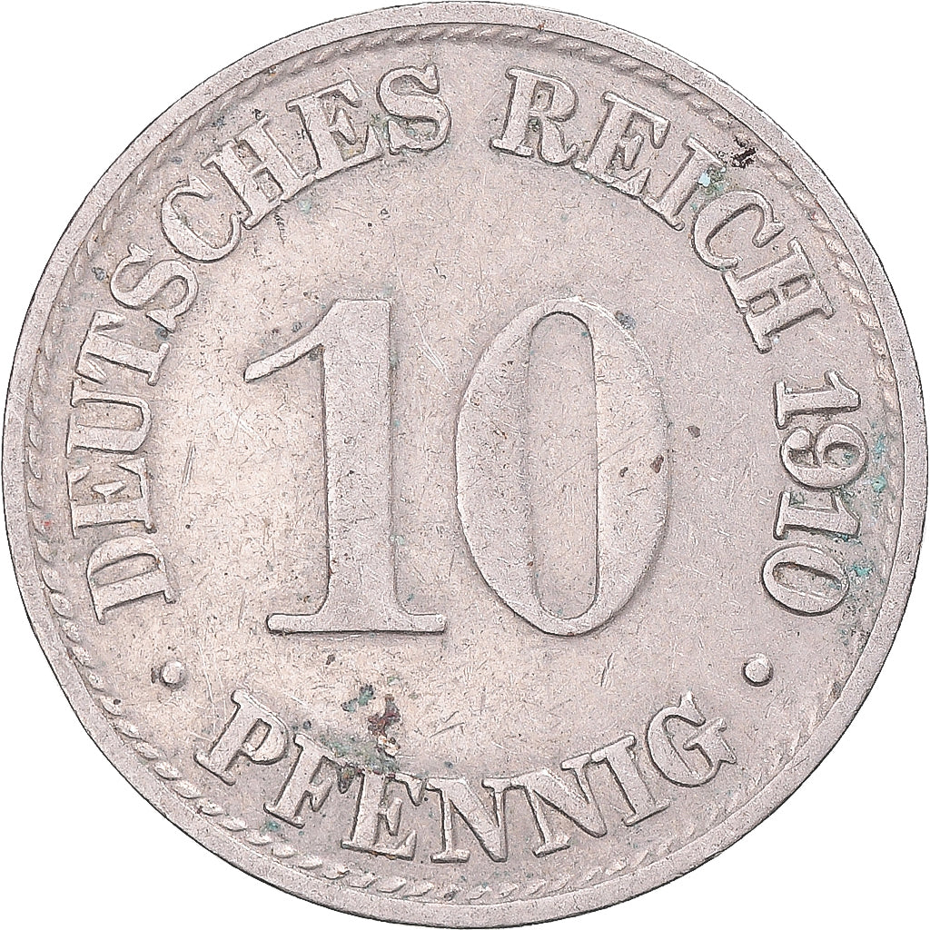Monnaie, Allemagne, 10 Pfennig, 1910