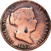 Coin, Spain, Isabel II, 25 Centimos, 1857, Segovia, VF(20-25), Copper, KM:615.2