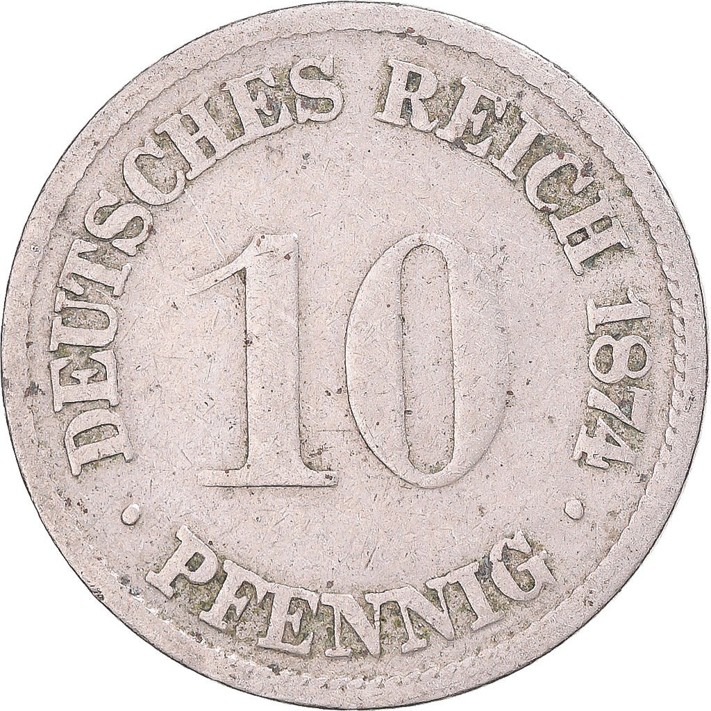 Monnaie, Allemagne, 10 Pfennig, 1874