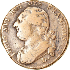 Coin, France, Louis XVI, 12 deniers françois, 12 Deniers, 1792, Dijon, An 4