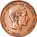 Coin, Spain, Alfonso XII, 10 Centimos, 1878, Barcelone, VF(30-35), Bronze