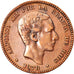 Moeda, Espanha, Alfonso XII, 10 Centimos, 1878, Barcelone, VF(30-35), Bronze