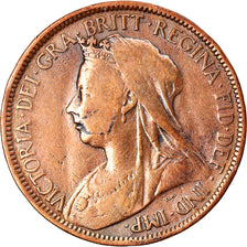 Coin, Great Britain, Victoria, 1/2 Penny, 1898, VF(20-25), Bronze, KM:789