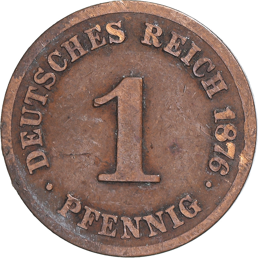 Monnaie, Allemagne, Pfennig, 1876