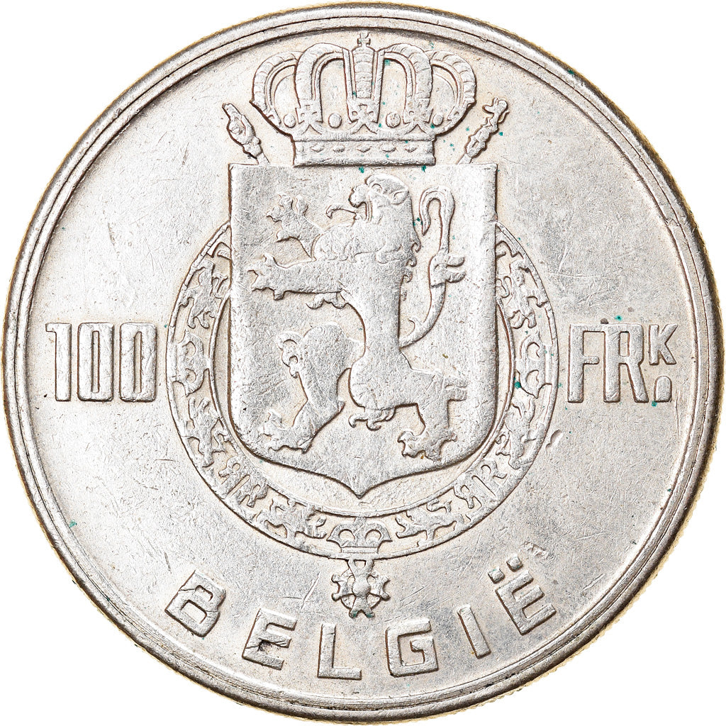 Coin, Belgium, 100 Francs, 100 Frank, 1949, Bruxelles, AU(50-53), Silver