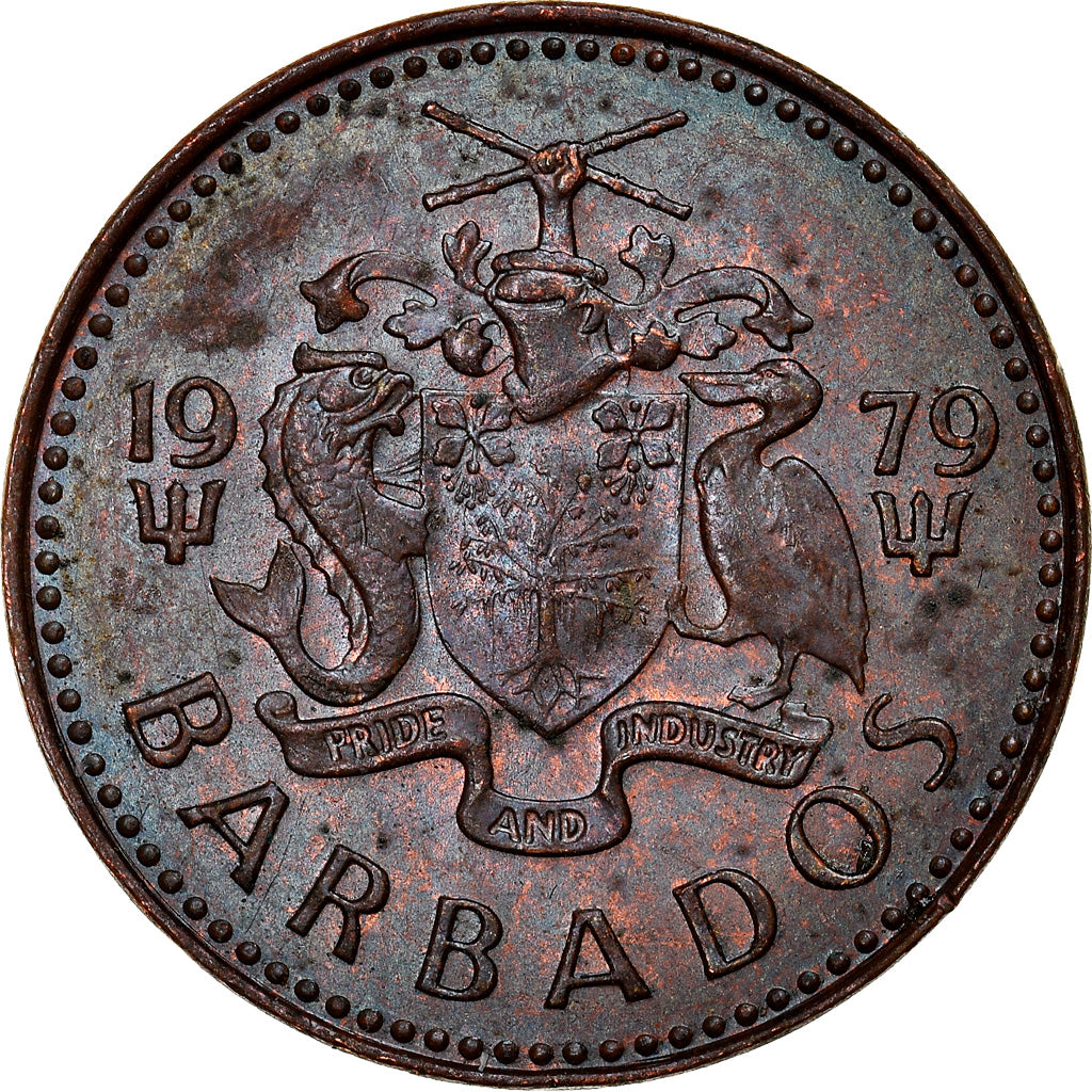 Coin, Barbados, Cent, 1979, Franklin Mint, EF(40-45), Bronze, KM:10