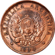 Coin, Argentina, 2 Centavos, 1893, EF(40-45), Bronze, KM:33