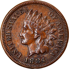 Coin, United States, Indian Head Cent, Cent, 1884, U.S. Mint, Philadelphia