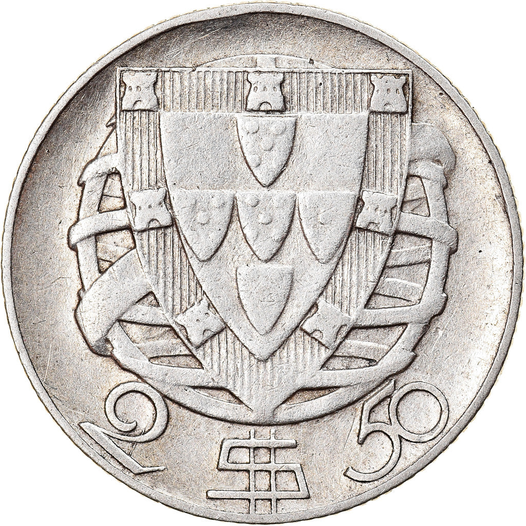 Moneta, Portogallo, 2-1/2 Escudos, 1932, Lisbon, BB, Argento, KM:580