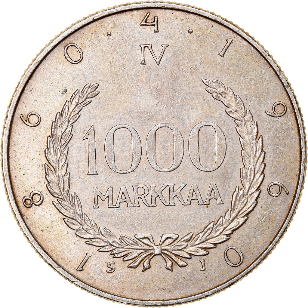 Coin, Finland, Snellman, 1000 Markkaa, 1960, EF(40-45), Silver, KM:43