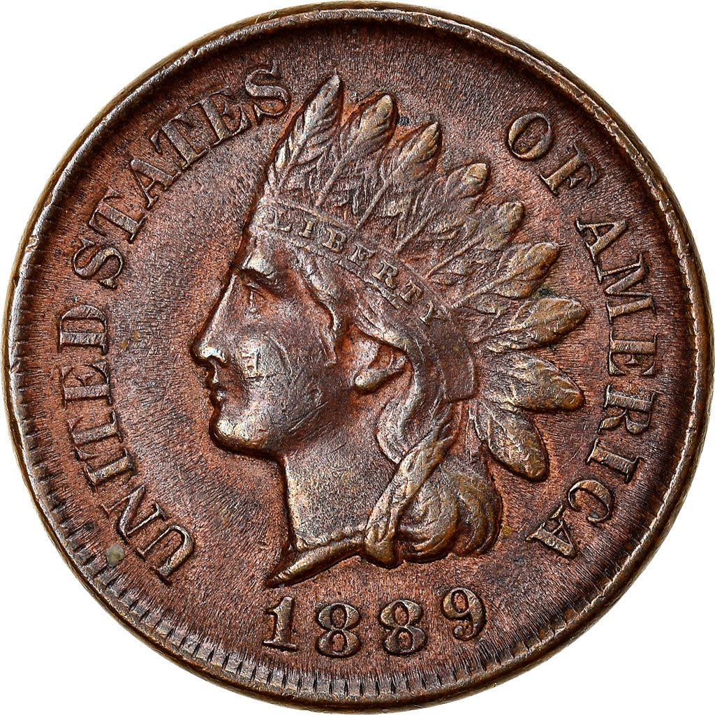 Coin, United States, Indian Head Cent, Cent, 1889, U.S. Mint, Philadelphia