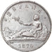 Moneda, España, Provisional Government, 5 Pesetas, 1870, Madrid, BC+, Plata