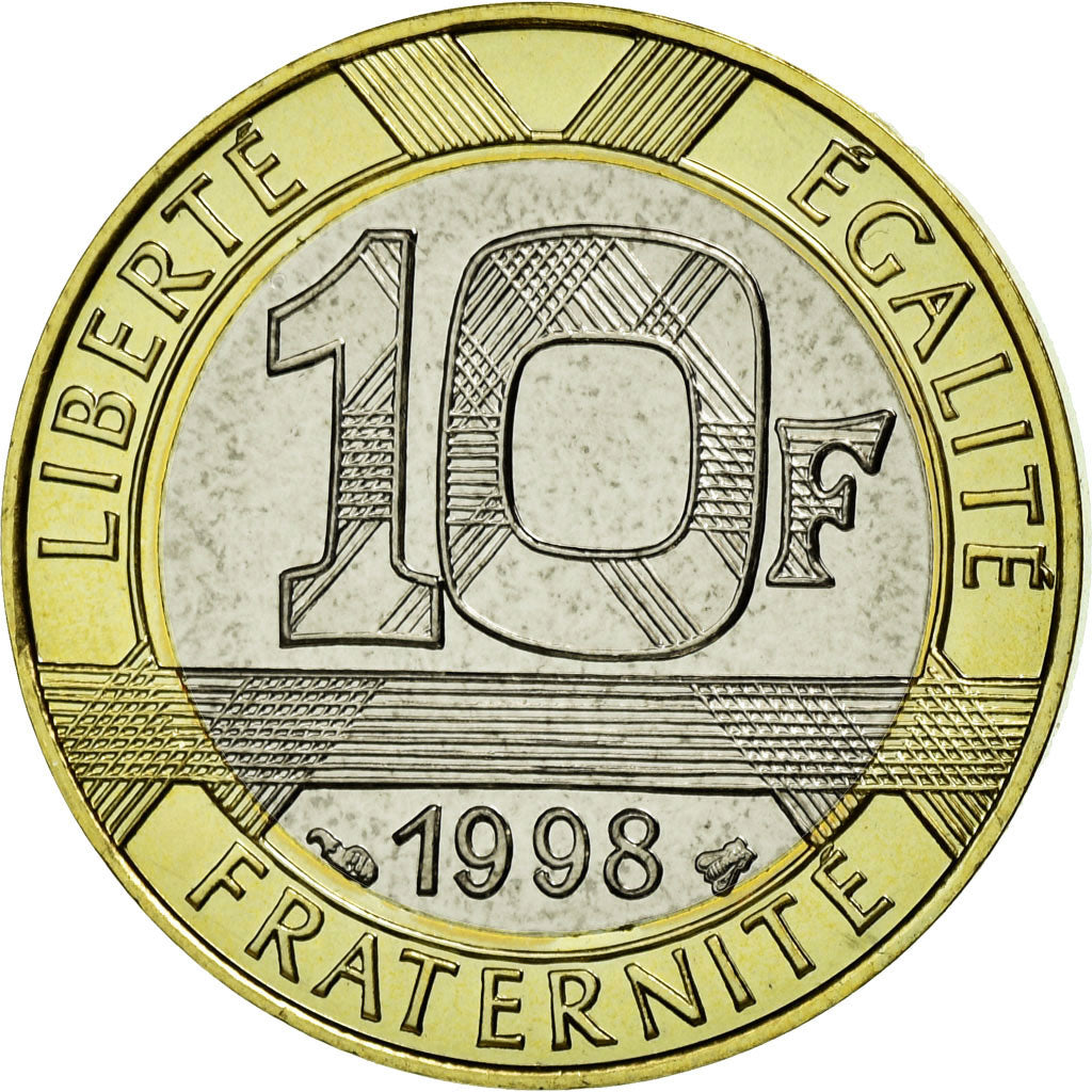 Moneda, Francia, Génie, 10 Francs, 1998, FDC, Aluminio - bronce, Gadoury:827a