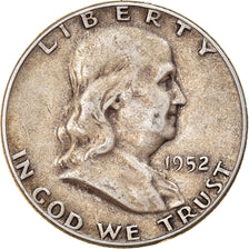 Coin, United States, Franklin Half Dollar, Half Dollar, 1952, U.S. Mint