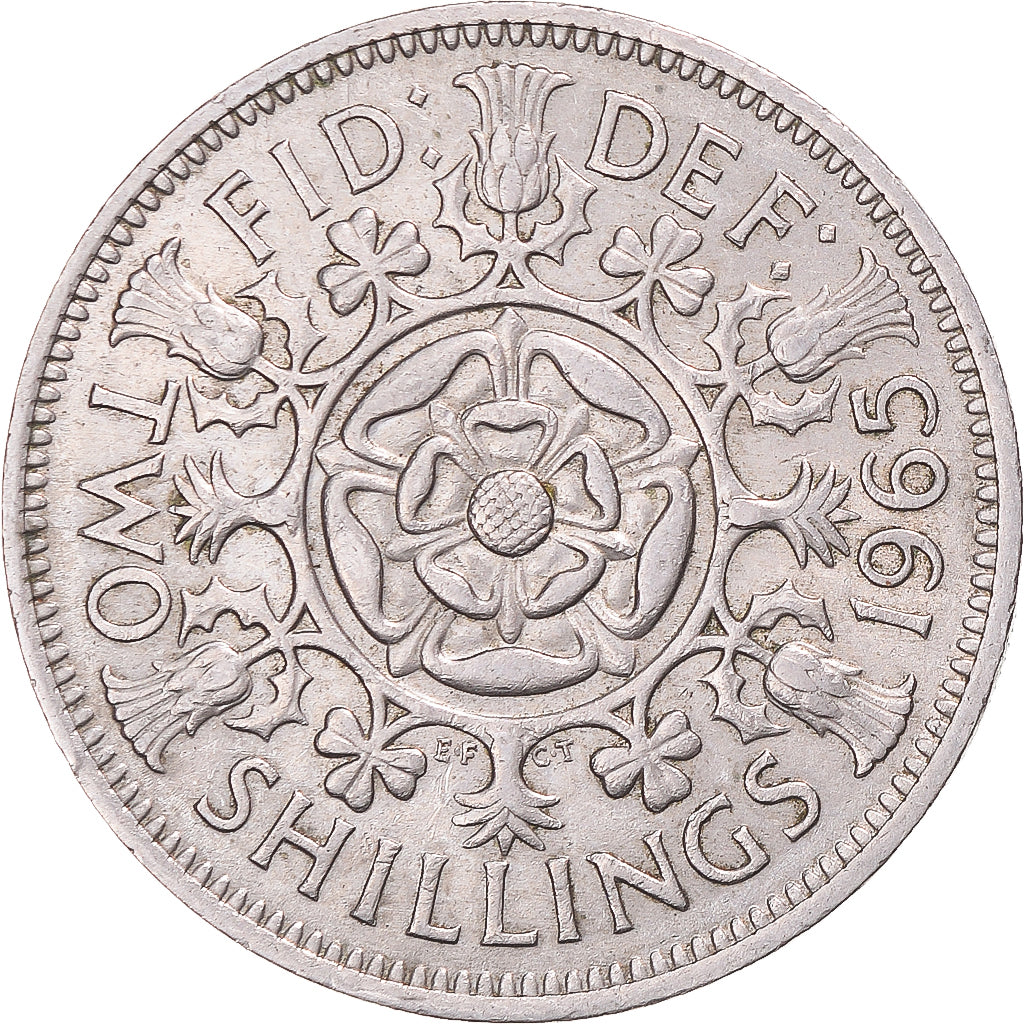 Moneta, Wielka Brytania, Florin, Two Shillings, 1965