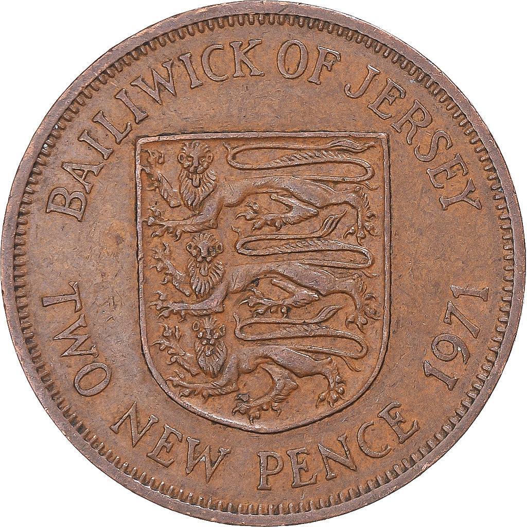 Moeda, Jersey, 2 New Pence, 1971