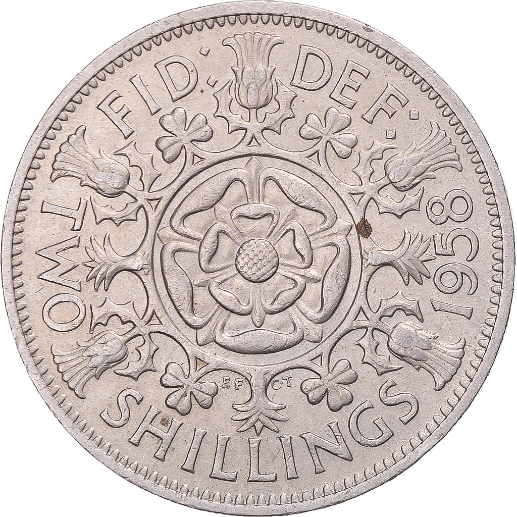 Coin, Great Britain, Florin, Two Shillings, 1958