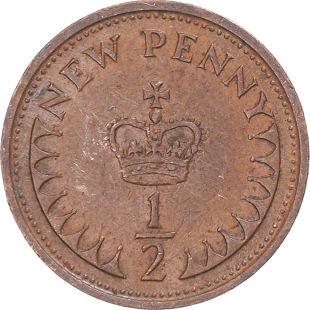 Moeda, Grã-Bretanha, 1/2 New Penny, 1975