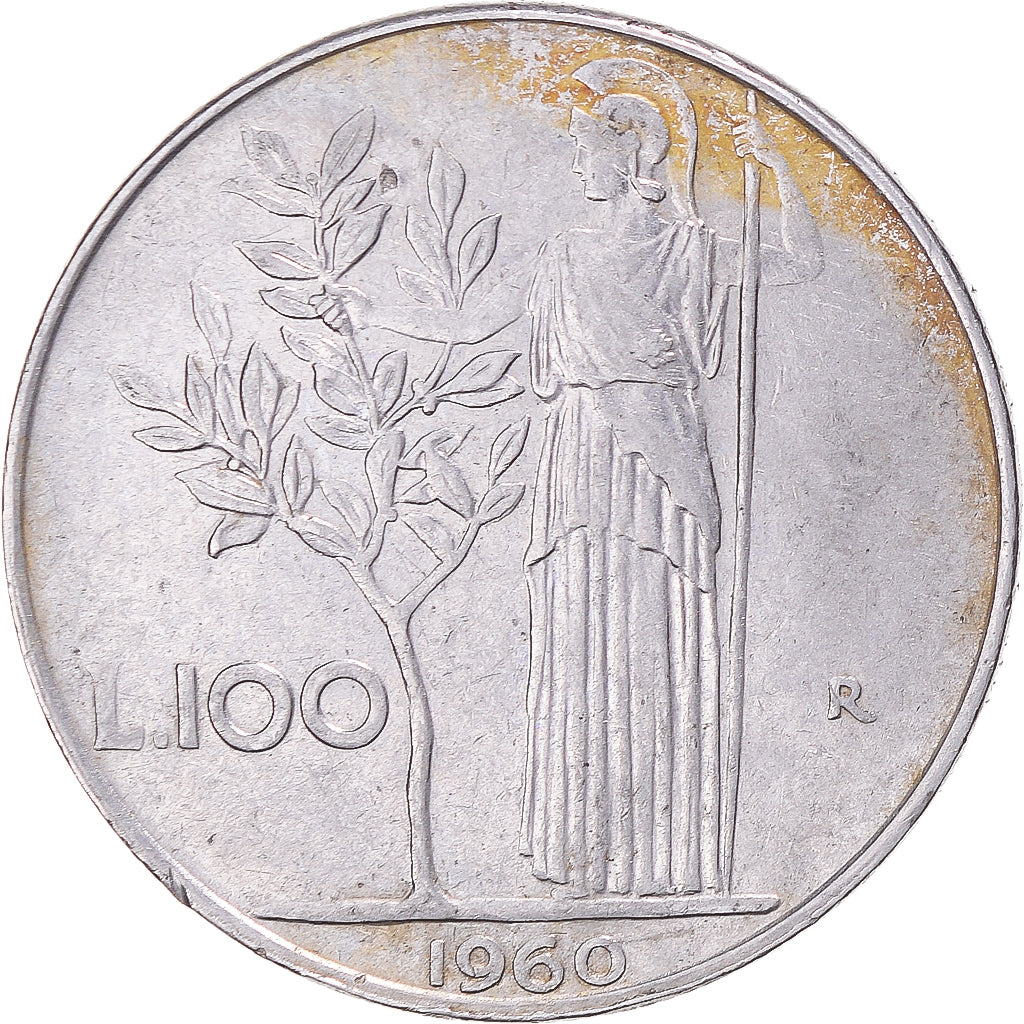 Moneda, Italia, 100 Lire, 1960