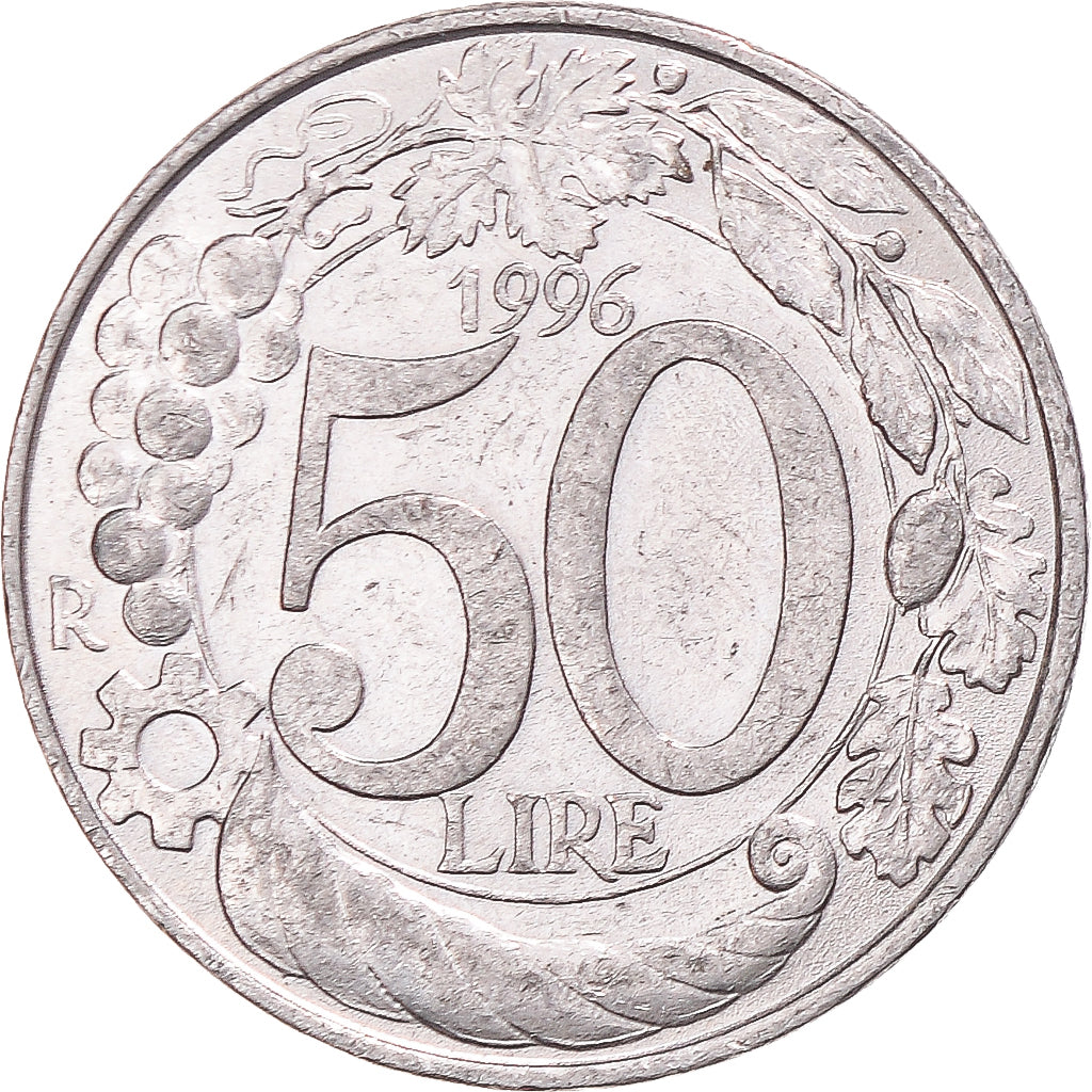Moneda, Italia, 50 Lire, 1996