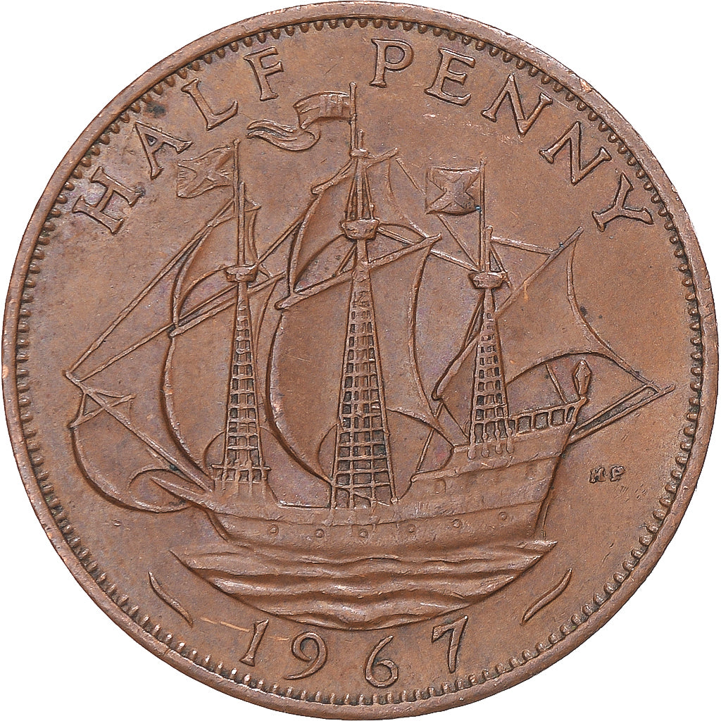 Moneta, Wielka Brytania, 1/2 Penny, 1967