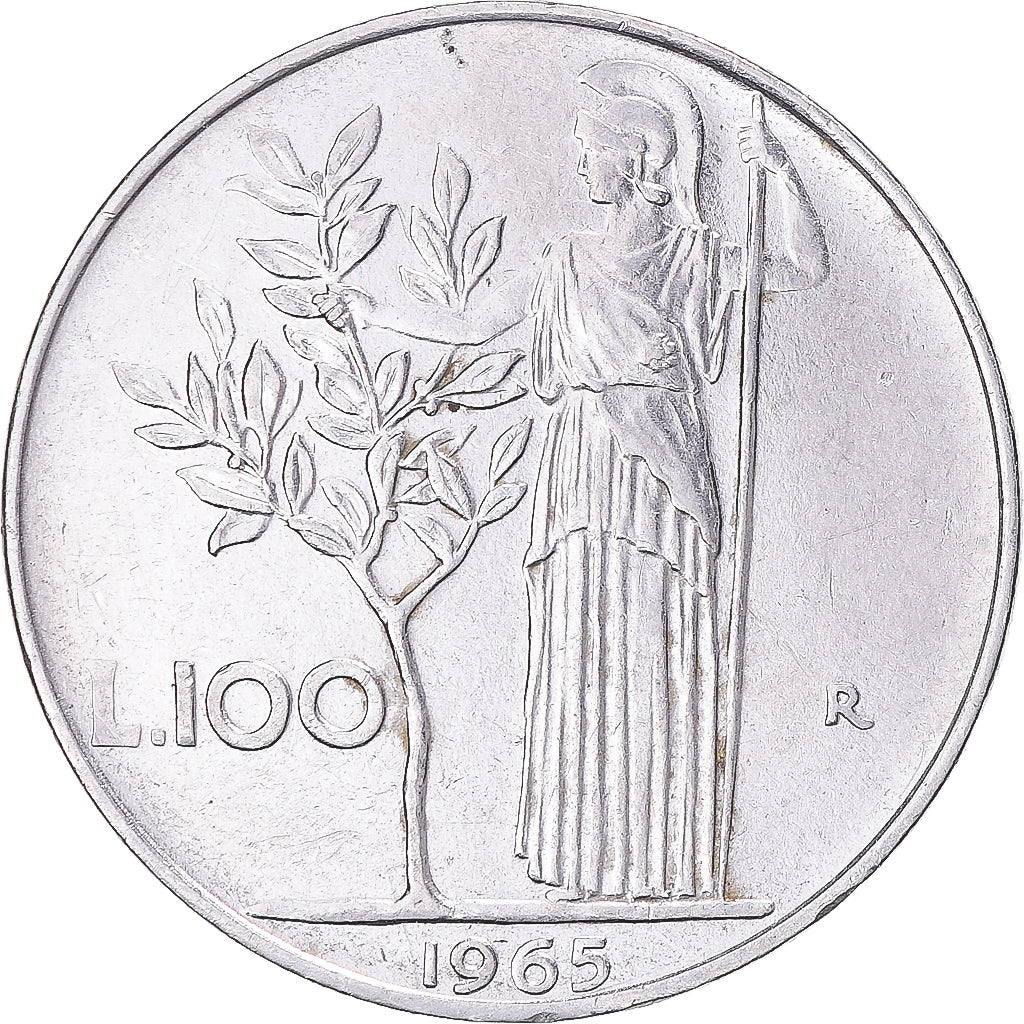 Moneda, Italia, 100 Lire, 1965