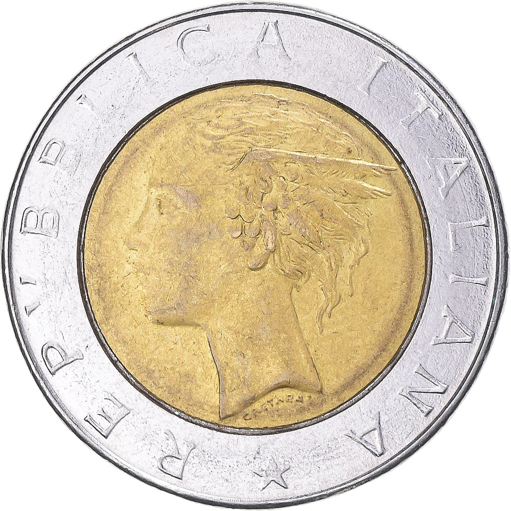Münze, Italien, 500 Lire, 1985