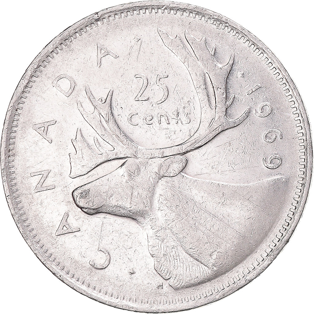 Moneta, Canada, 25 Cents, 1969