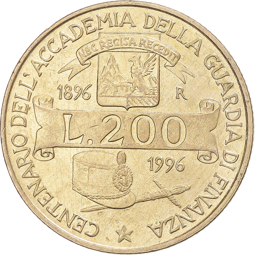 Moneda, Italia, 200 Lire, 1996
