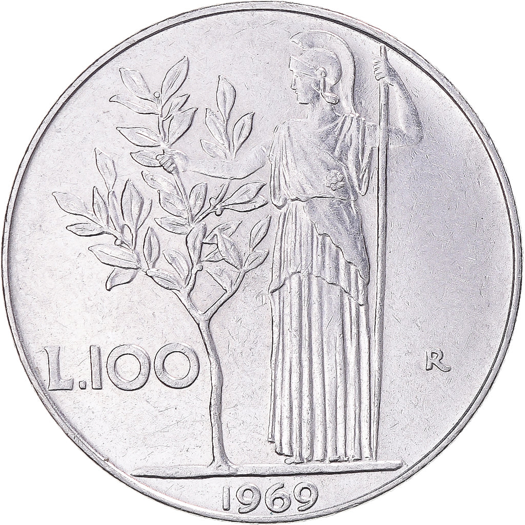 Moneda, Italia, 100 Lire, 1969