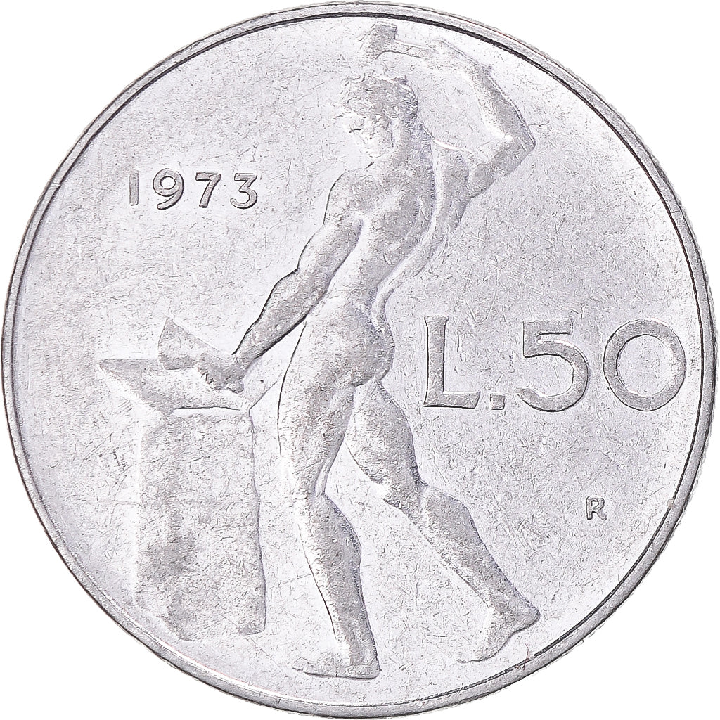 Coin, Italy, 50 Lire, 1973