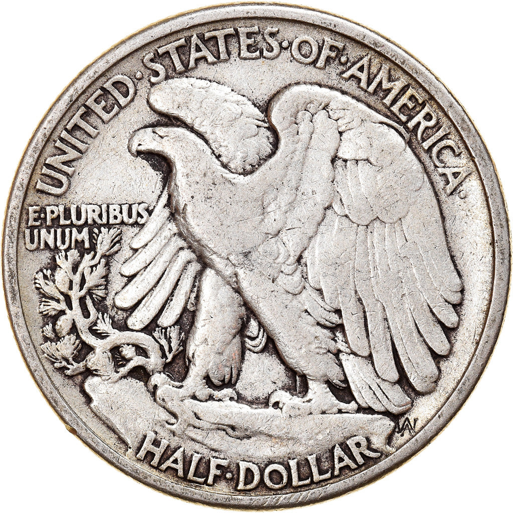 Coin, United States, Walking Liberty Half Dollar, Half Dollar, 1942, U.S. Mint