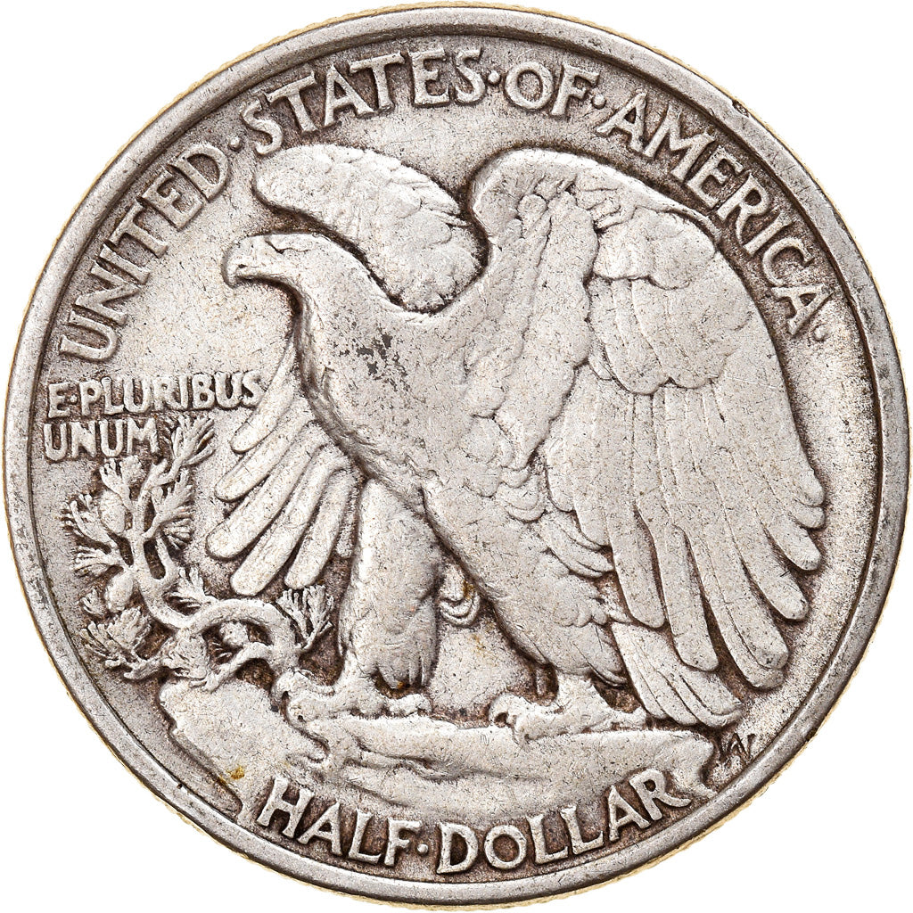Coin, United States, Walking Liberty Half Dollar, Half Dollar, 1943, U.S. Mint