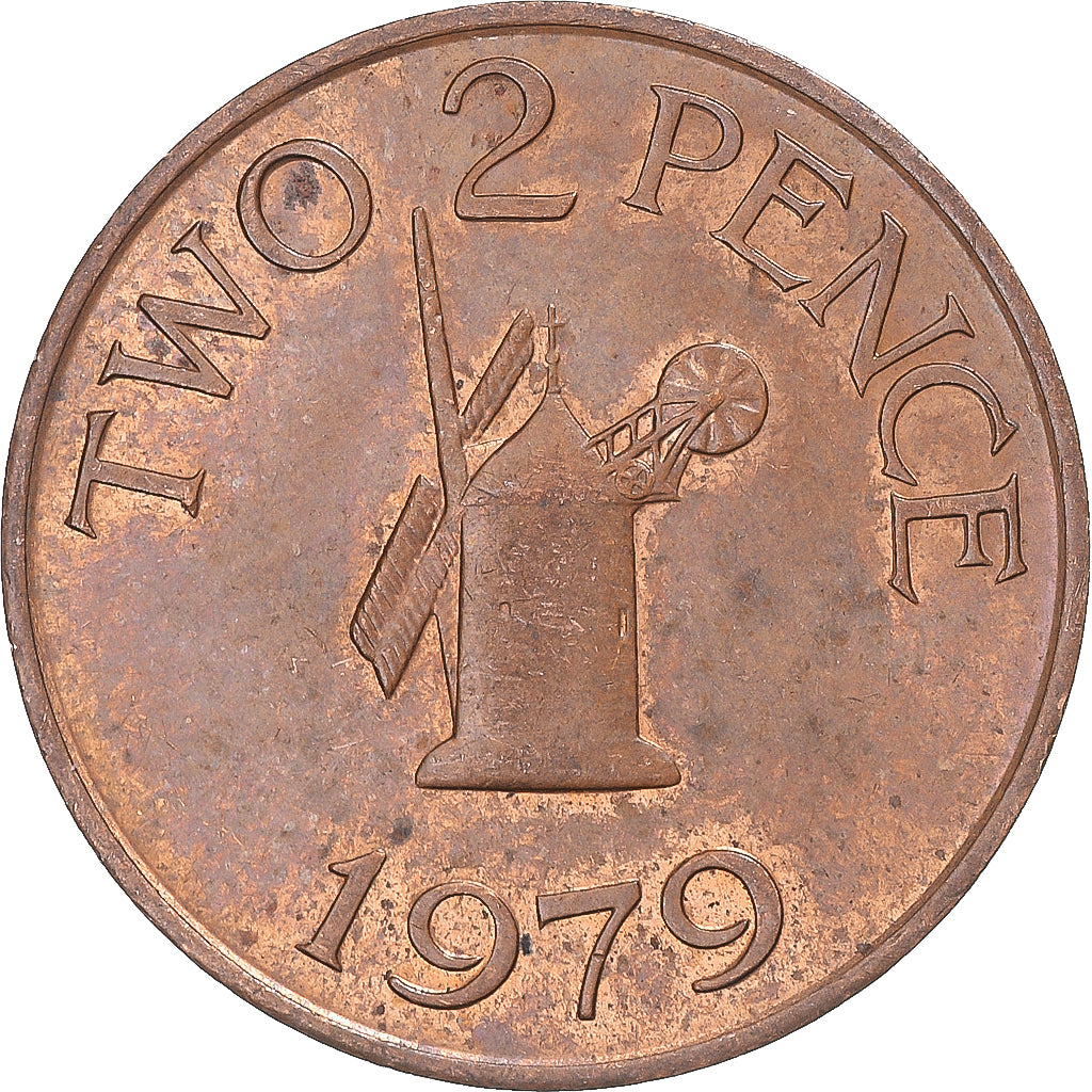 Coin, Guernsey, 2 Pence, 1979