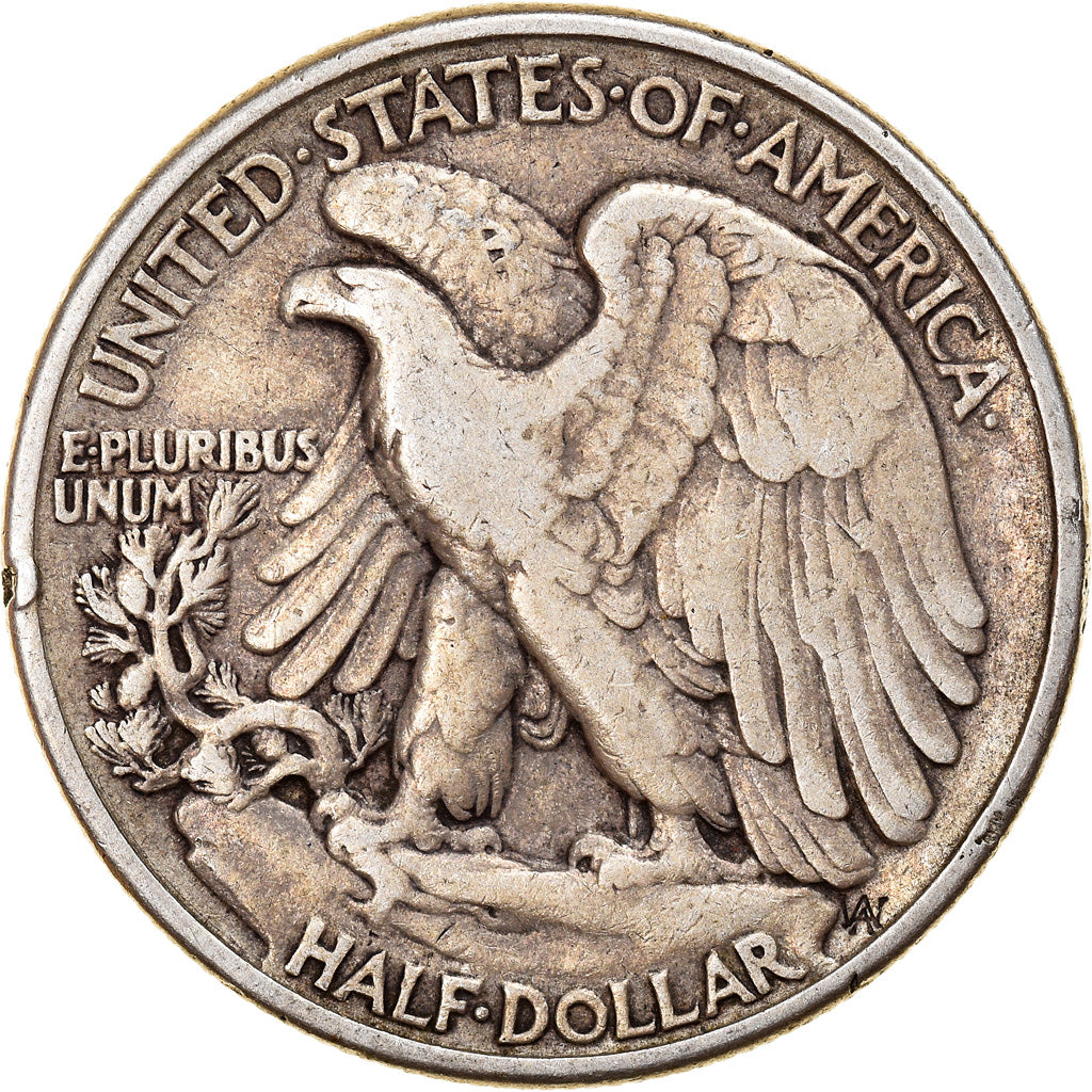 Coin, United States, Walking Liberty Half Dollar, Half Dollar, 1943, U.S. Mint
