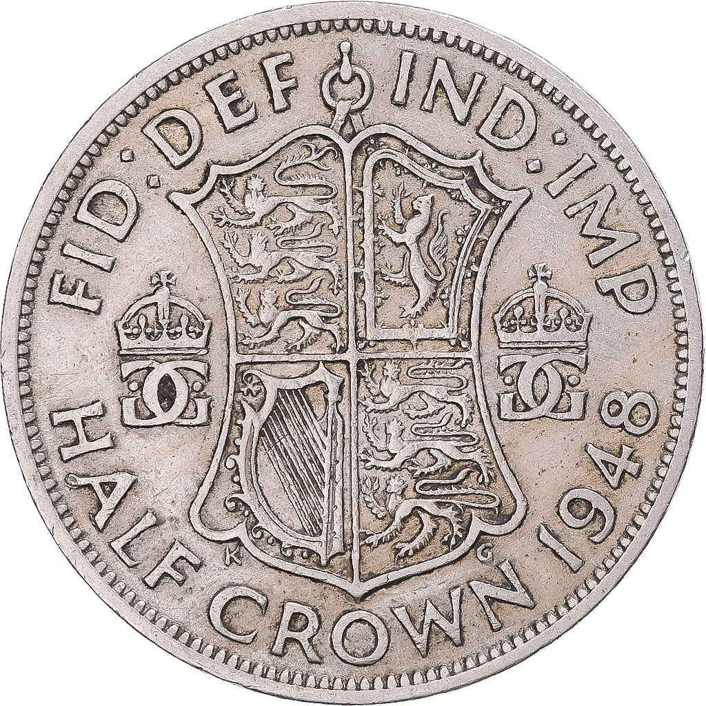 Monnaie, Grande-Bretagne, 1/2 Crown, 1948