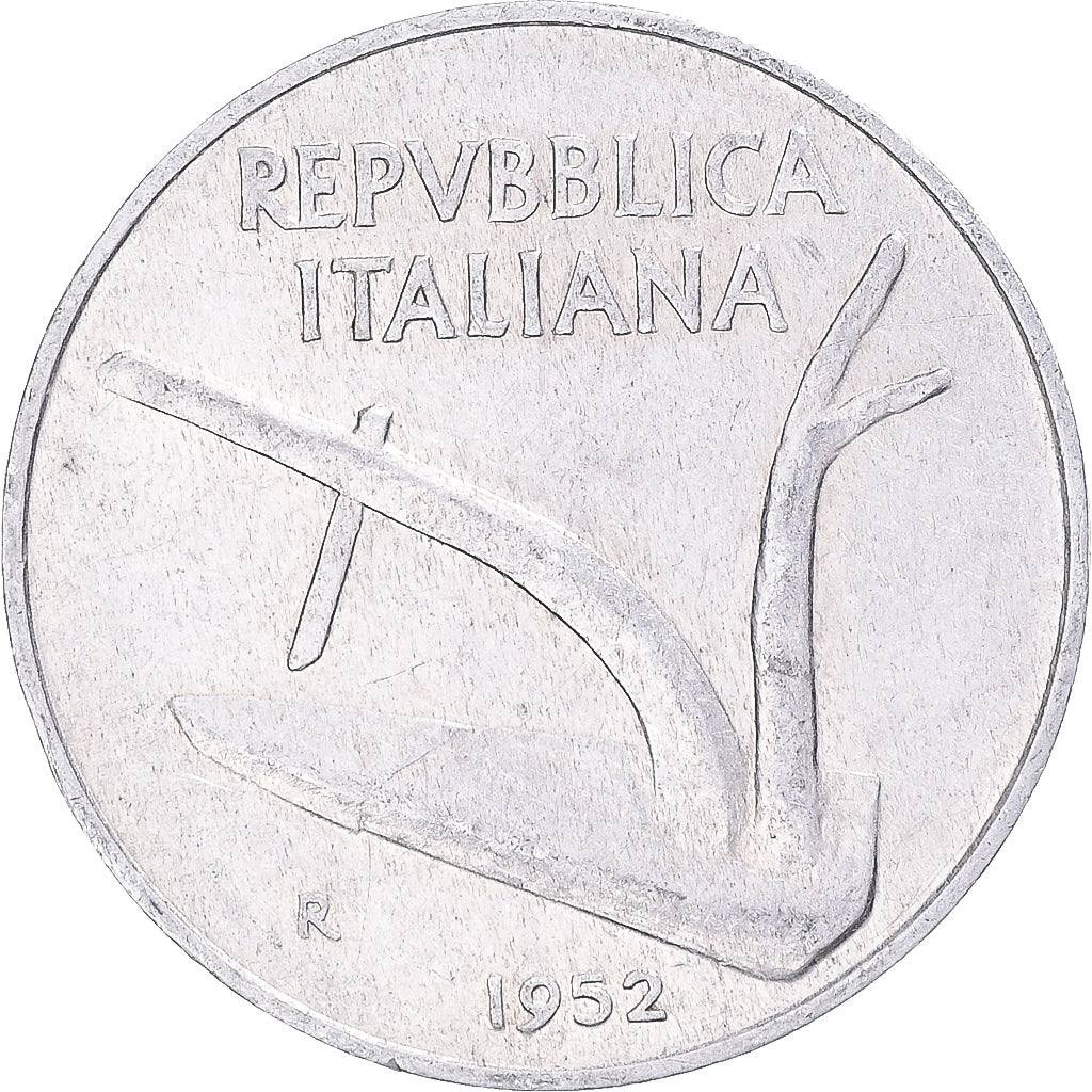 Moeda, Itália, 10 Lire, 1952