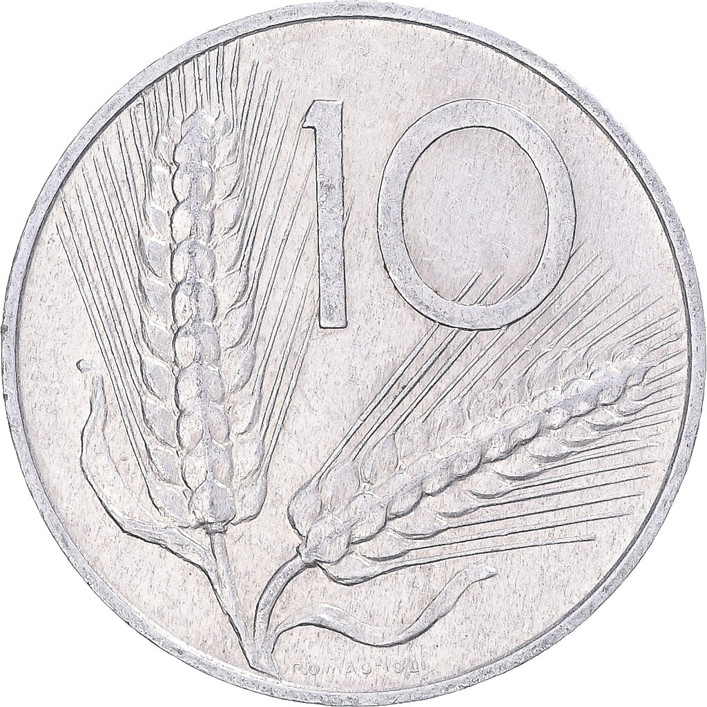 Moeda, Itália, 10 Lire, 1952