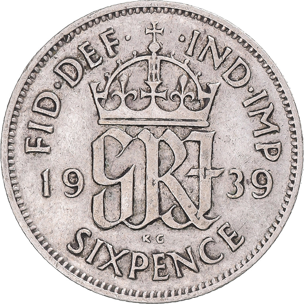 Coin, Great Britain, 6 Pence, 1939