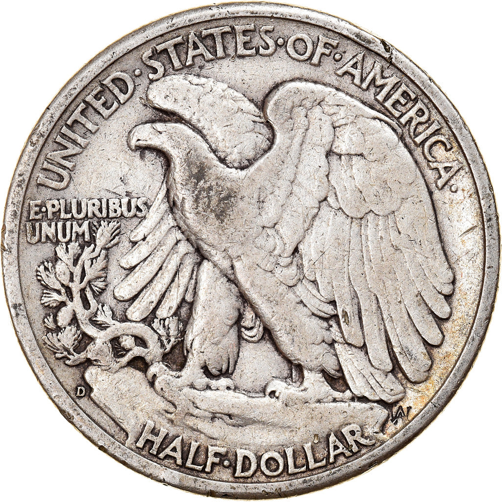 Coin, United States, Walking Liberty Half Dollar, Half Dollar, 1944, U.S. Mint